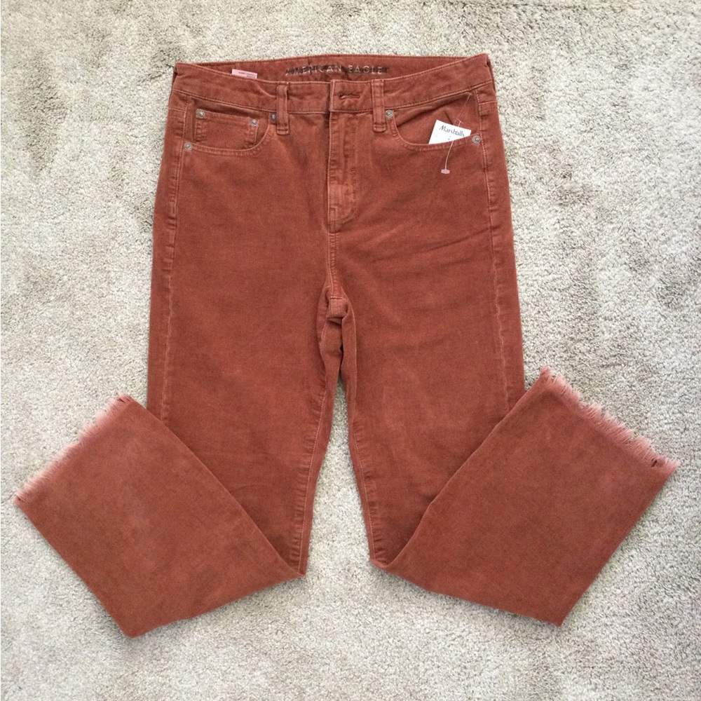 American Eagle corduroy pant, burnt orange, size 8, brand new